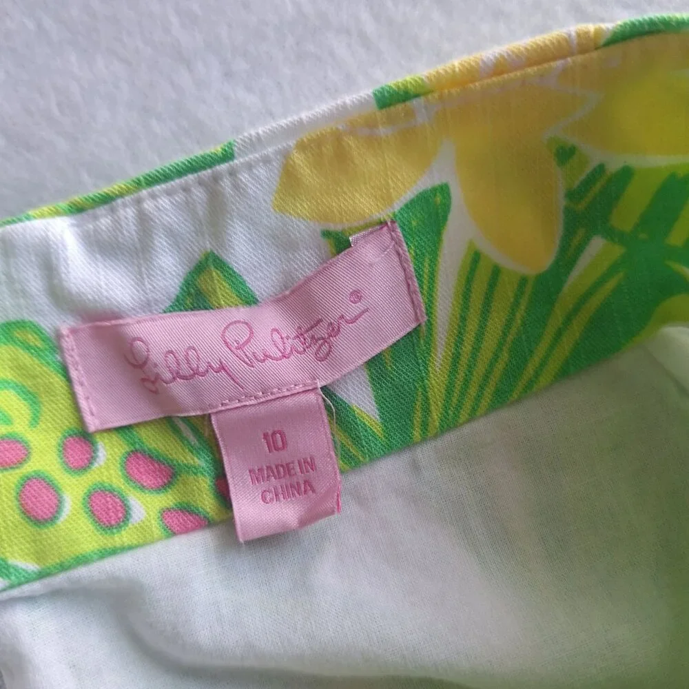 💙 Lilly Pulitzer Floral Crochet Floral Embroidered Skirt Size 10 Tropical Femin - Picture 4 of 8